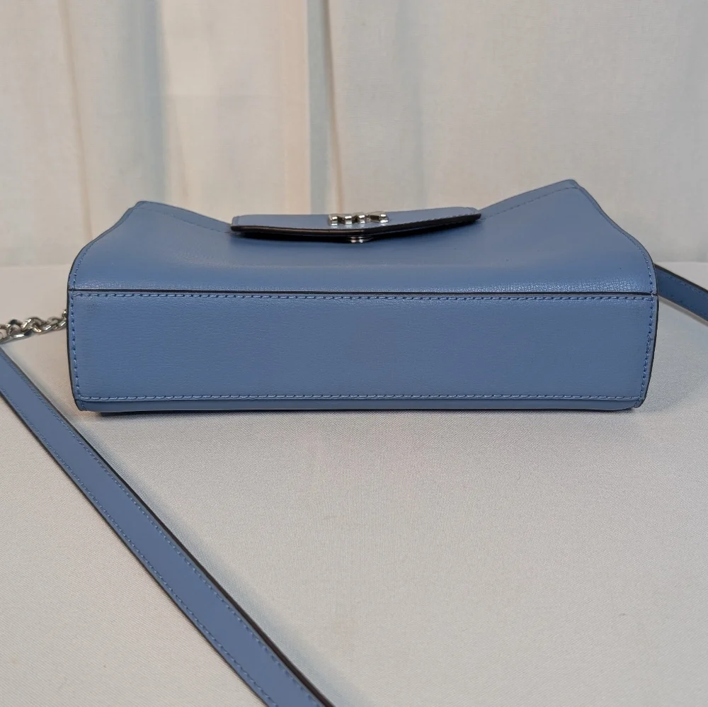 Michael Kors Mott French Blue Crossbody Large Clutch Purse EUC - Picture 5 of 14